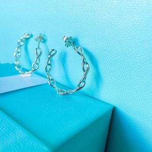 Tiffany & Co. Infinity Medium Hoop Earrings New!